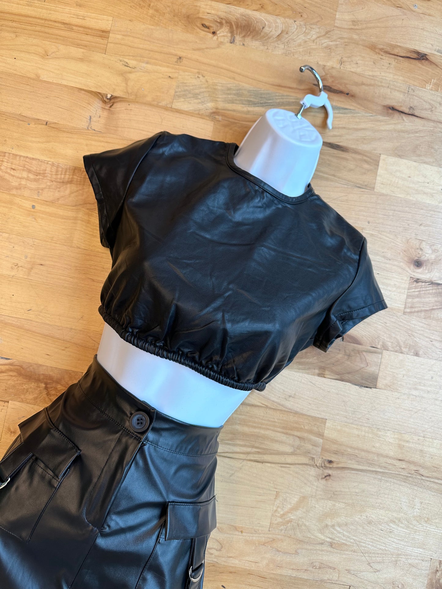 Leather Crop Top