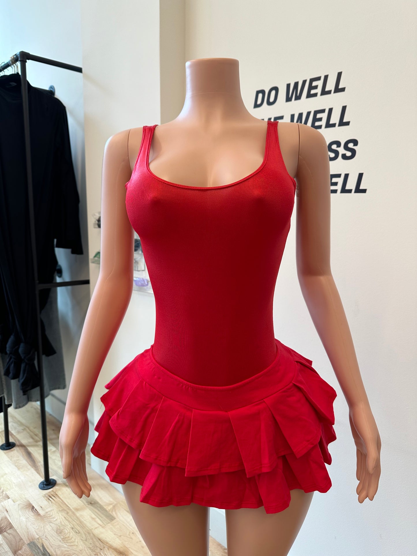 Red Metallic Bodysuit