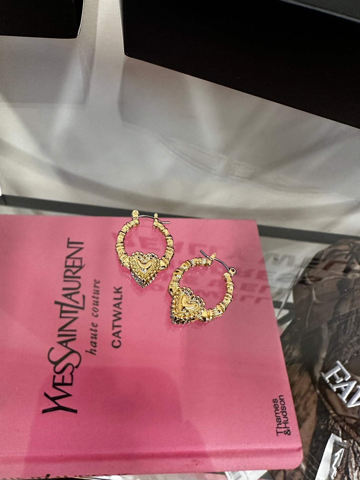Bamboo Heart Earrings