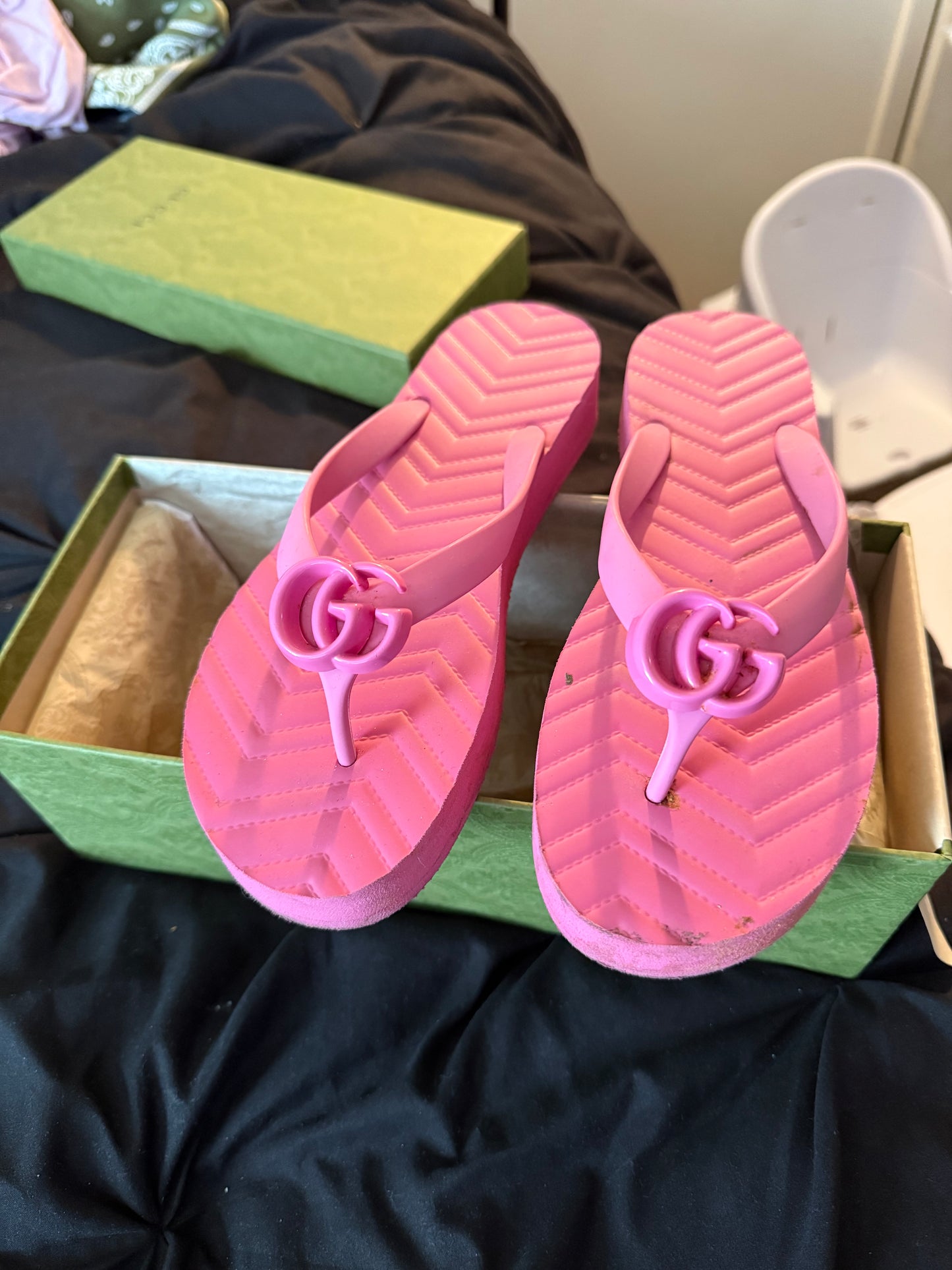 Pink Gucci Sandals- Size 38
