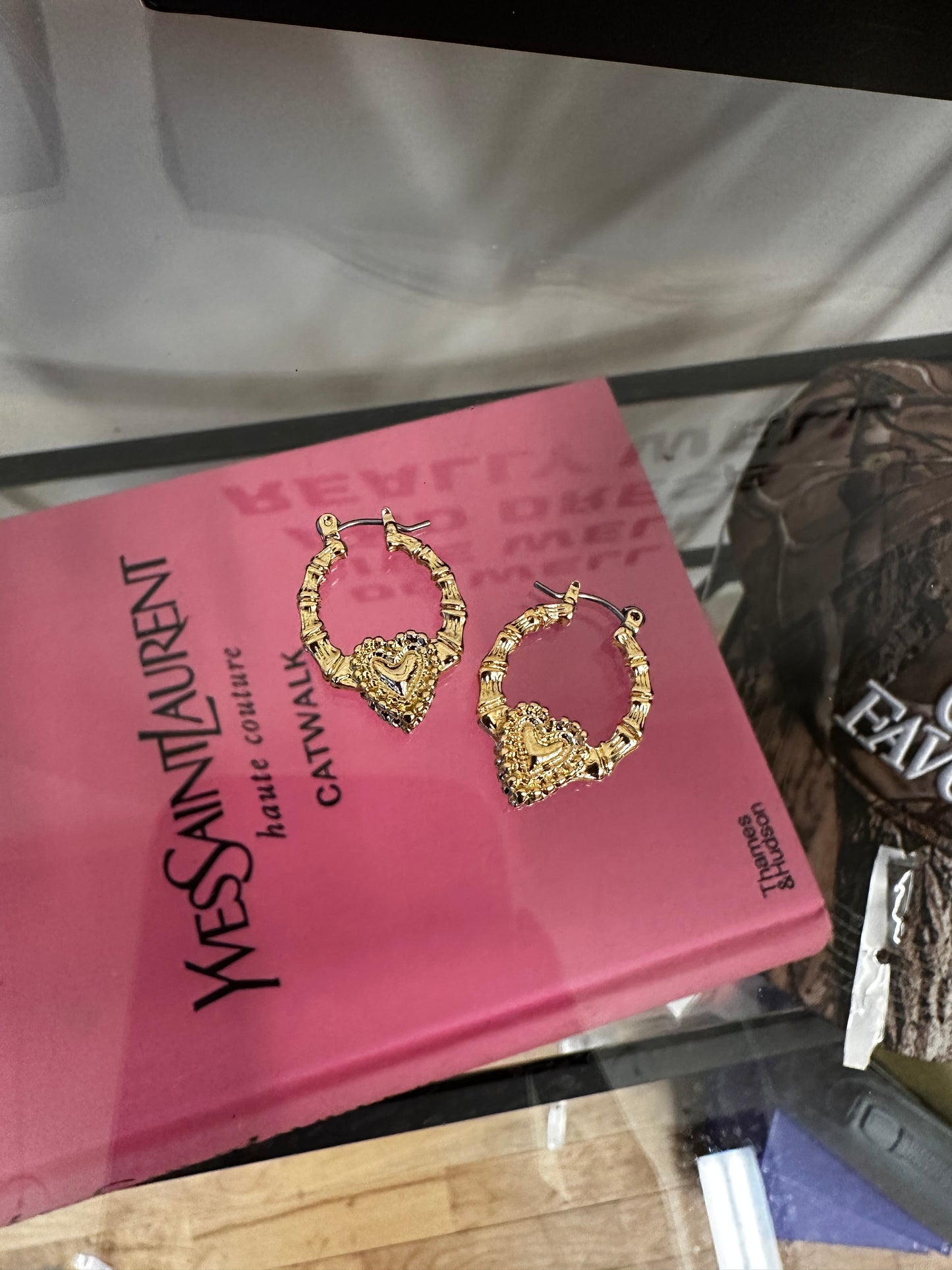 Bamboo Heart Earrings
