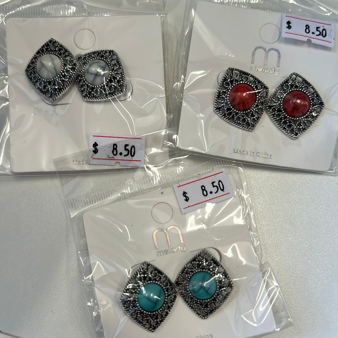 Abstract Stud Earring