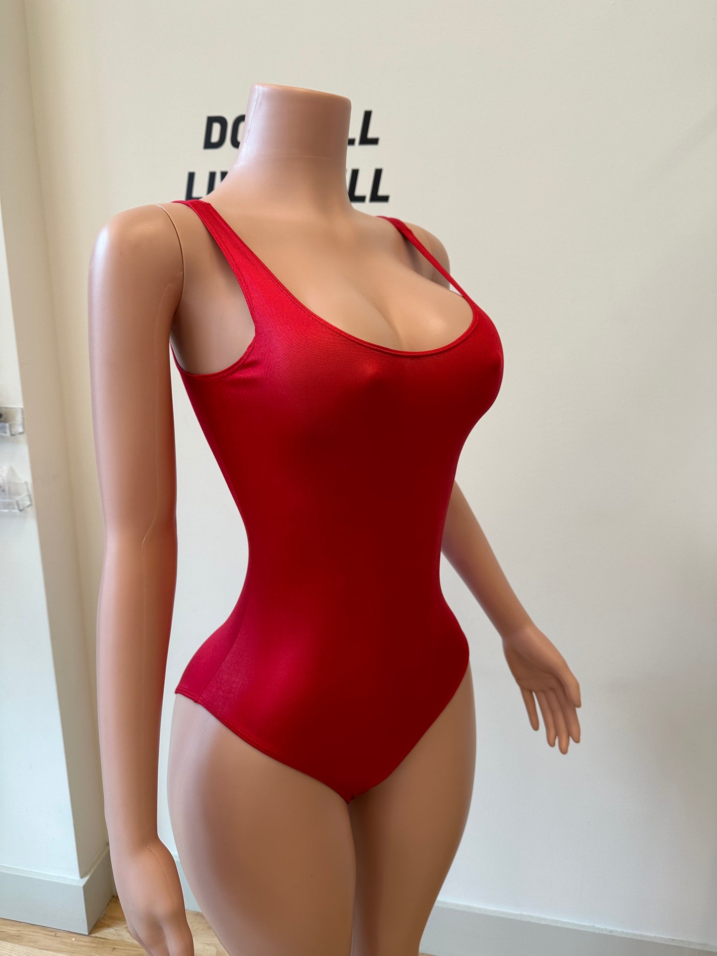 Red Metallic Bodysuit