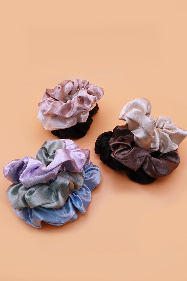 3-Pack Satin Scrunchies