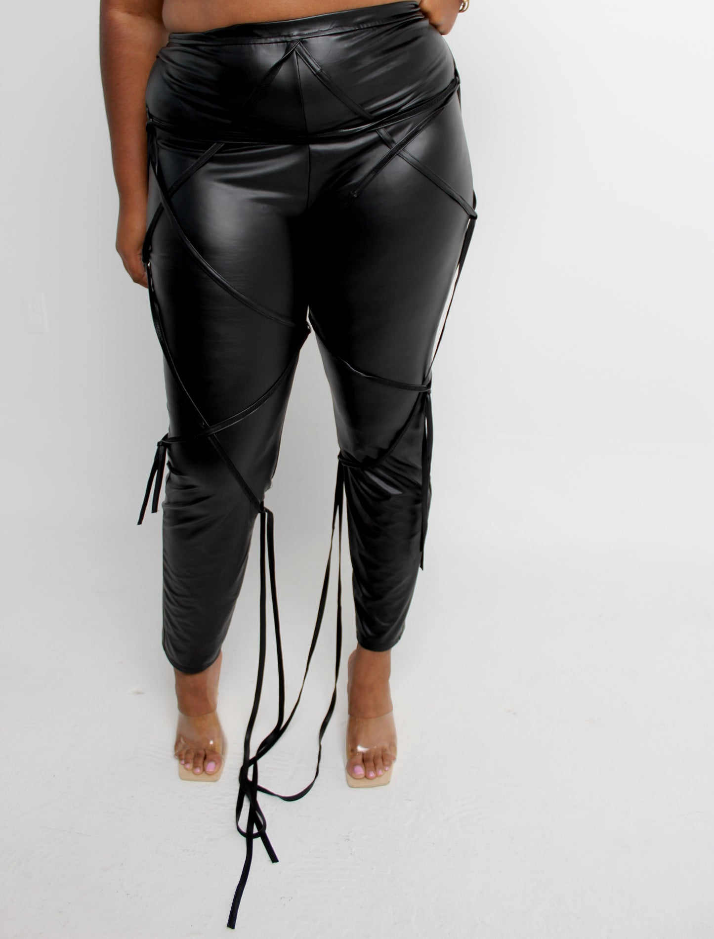 PLUS SIZE Leather Trousers