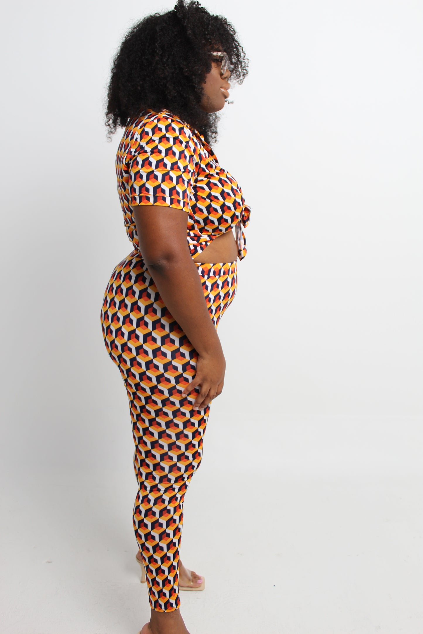 PLUS SIZE Orange Set