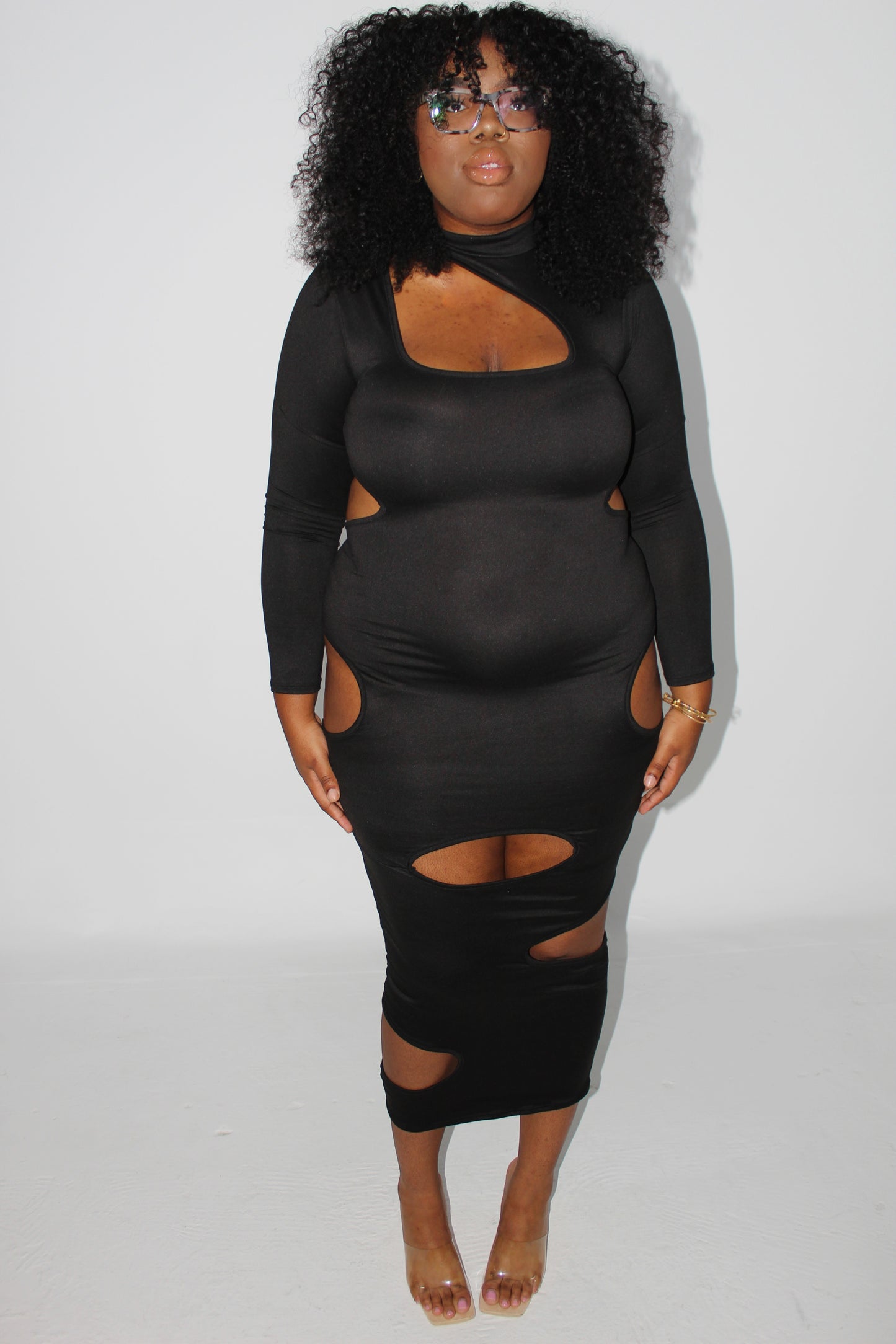 PLUS SIZE Cut-out Maxi Dress