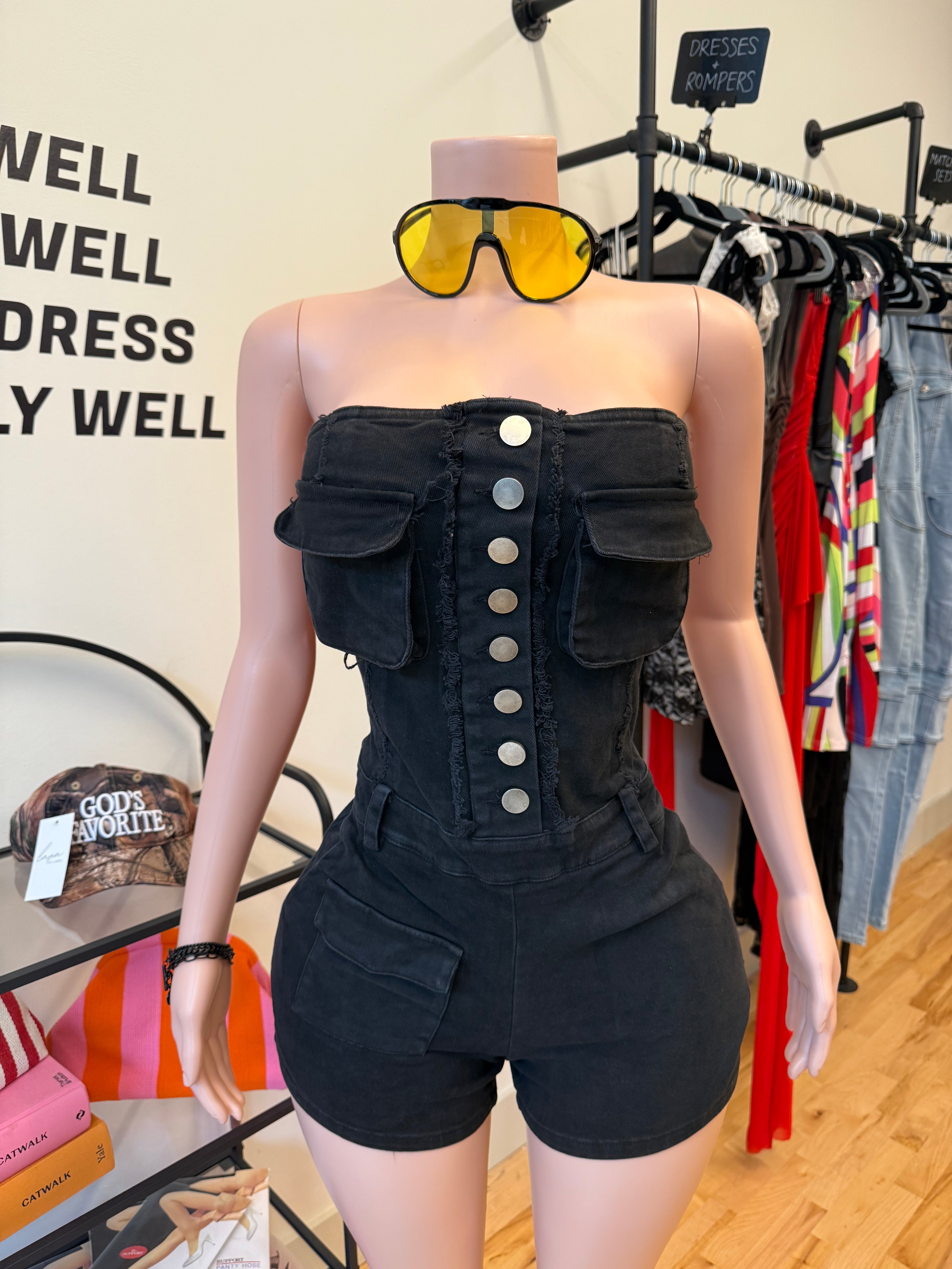 Julia Denim Romper