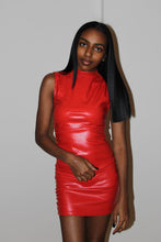 Load image into Gallery viewer, Red Leather Mini Dress
