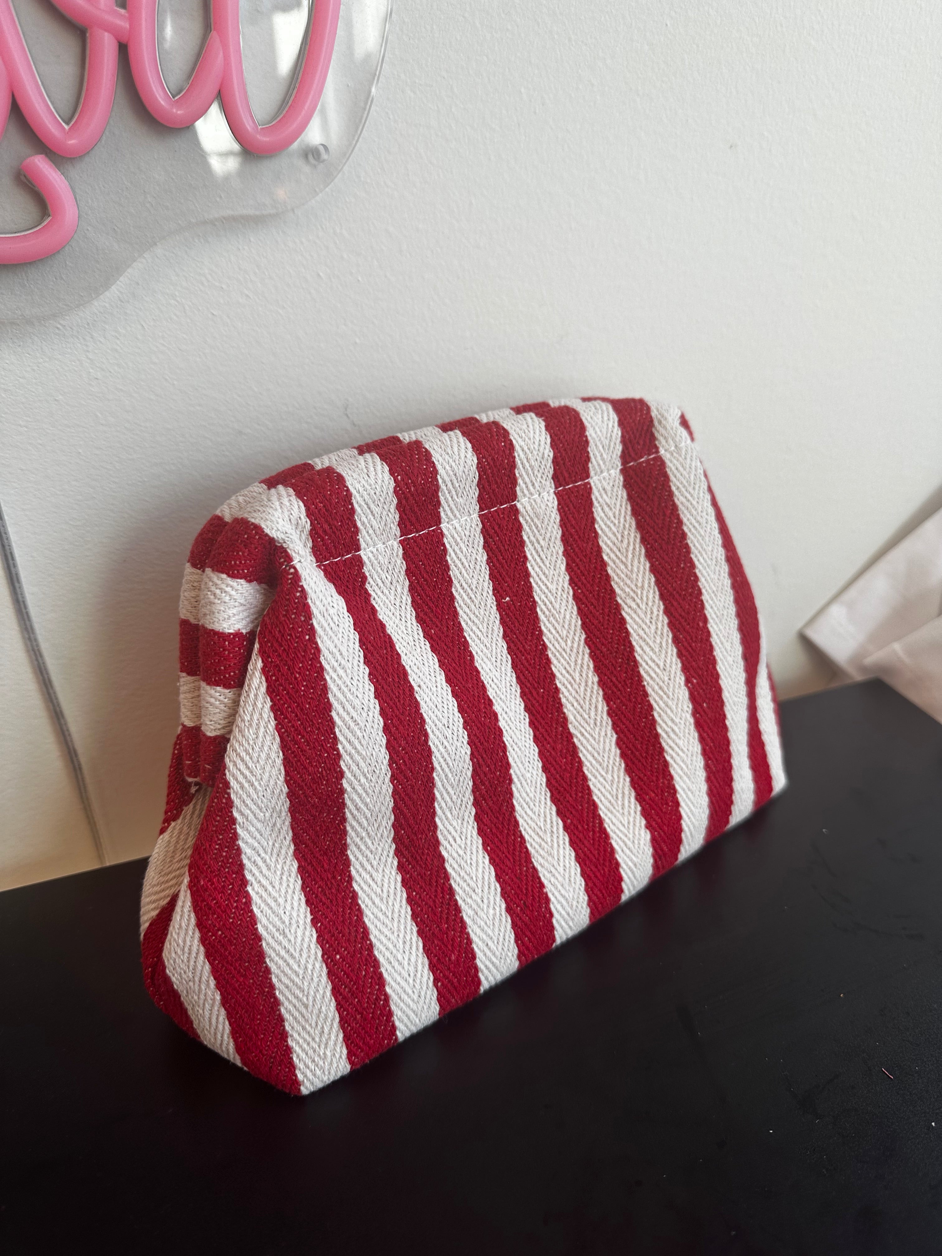 Cole Striped Clutch