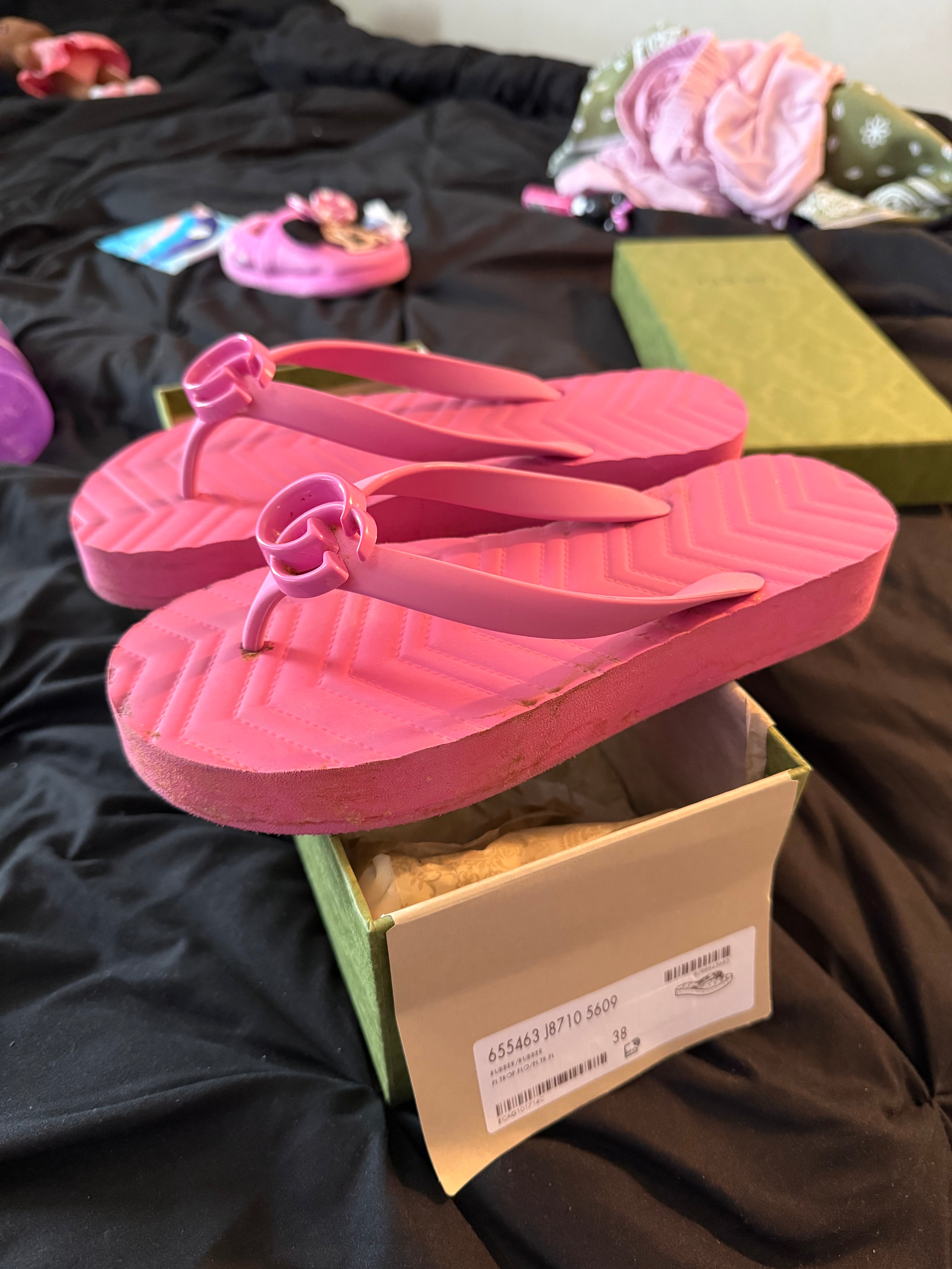Pink Gucci Sandals- Size 38