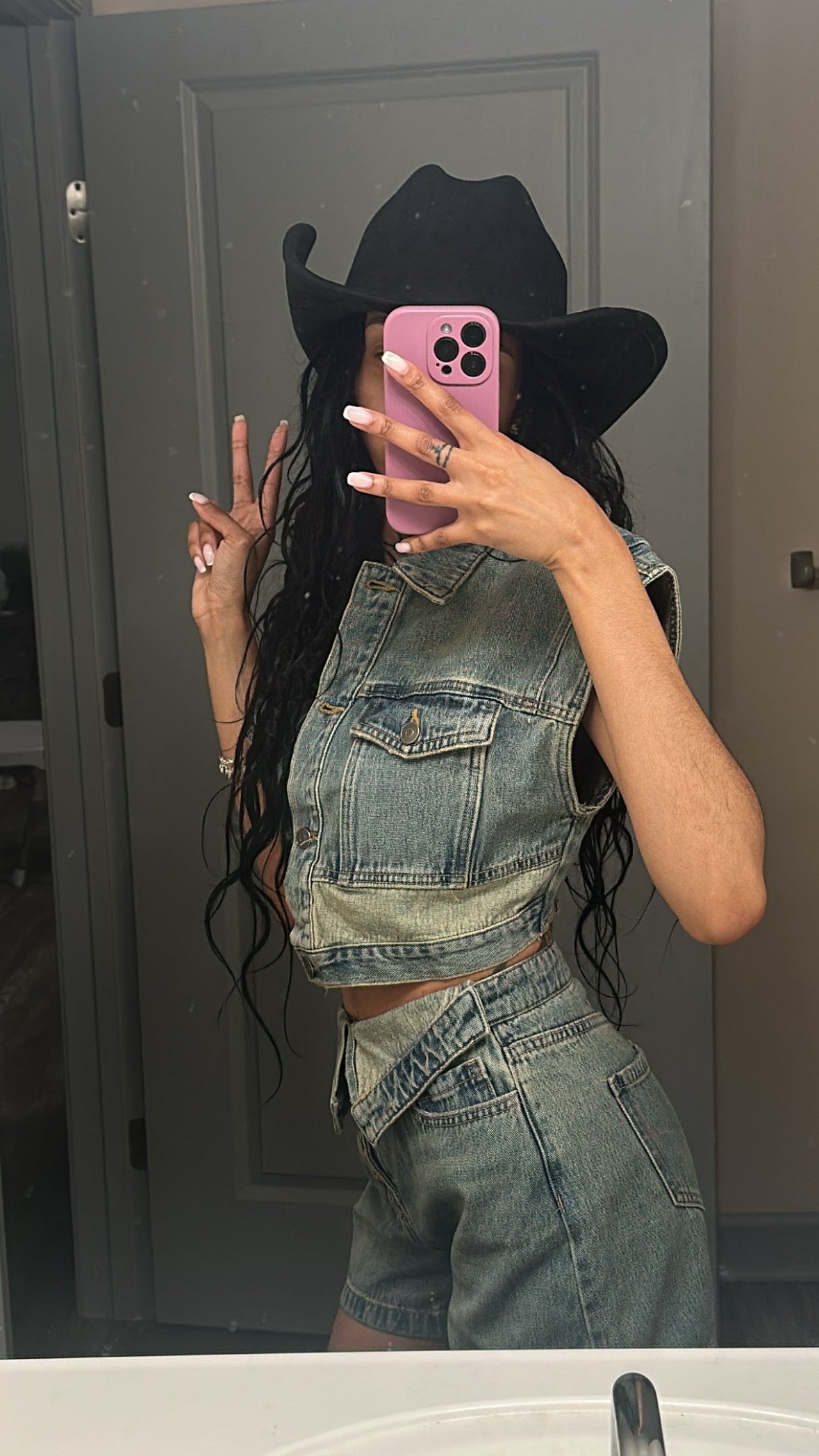 Denim set- Size XS