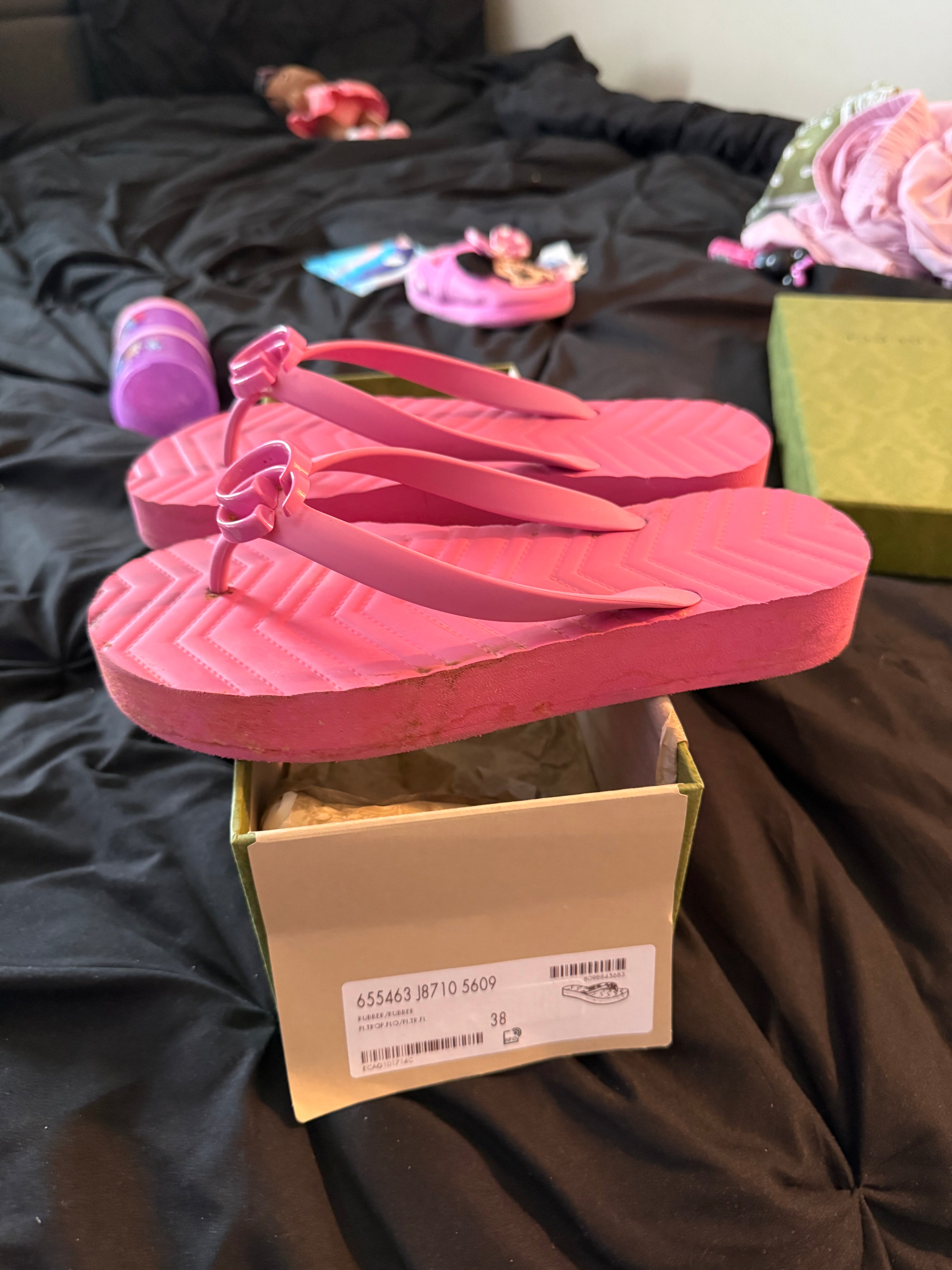 Pink Gucci Sandals- Size 38
