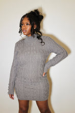 Load image into Gallery viewer, Charcoal Sweater Dress
