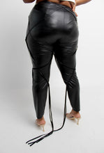 Plus size leather trousers